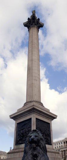 Admiral Nelsons column, Trafalgar Square London